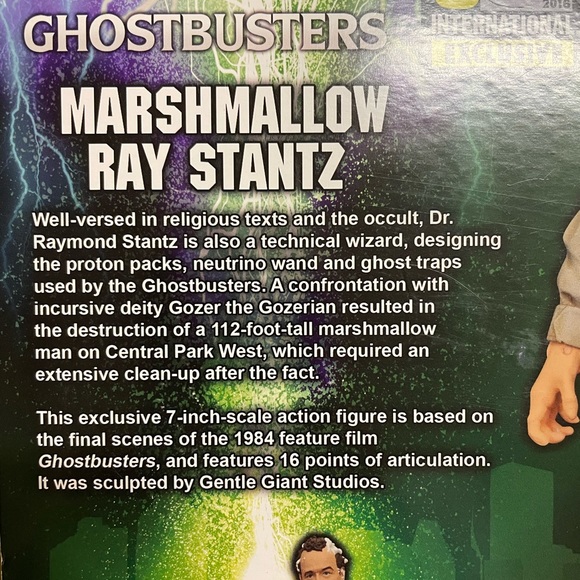 Ghostbusters Marshmallow Ray Stantz 7โ action figure 2016 SDCC NRFB NWT ๐HP๐ - Picture 5 of 5